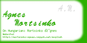 agnes mortsinko business card